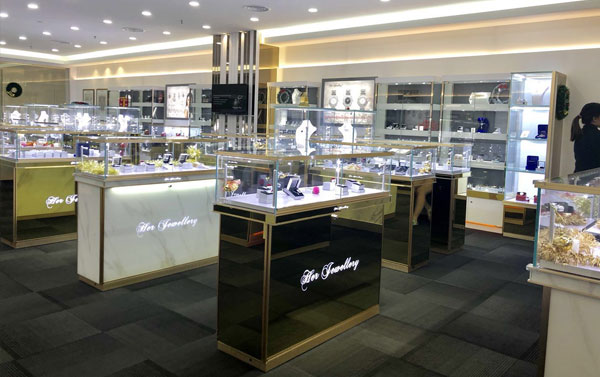 玻璃展示柜台色彩的选择